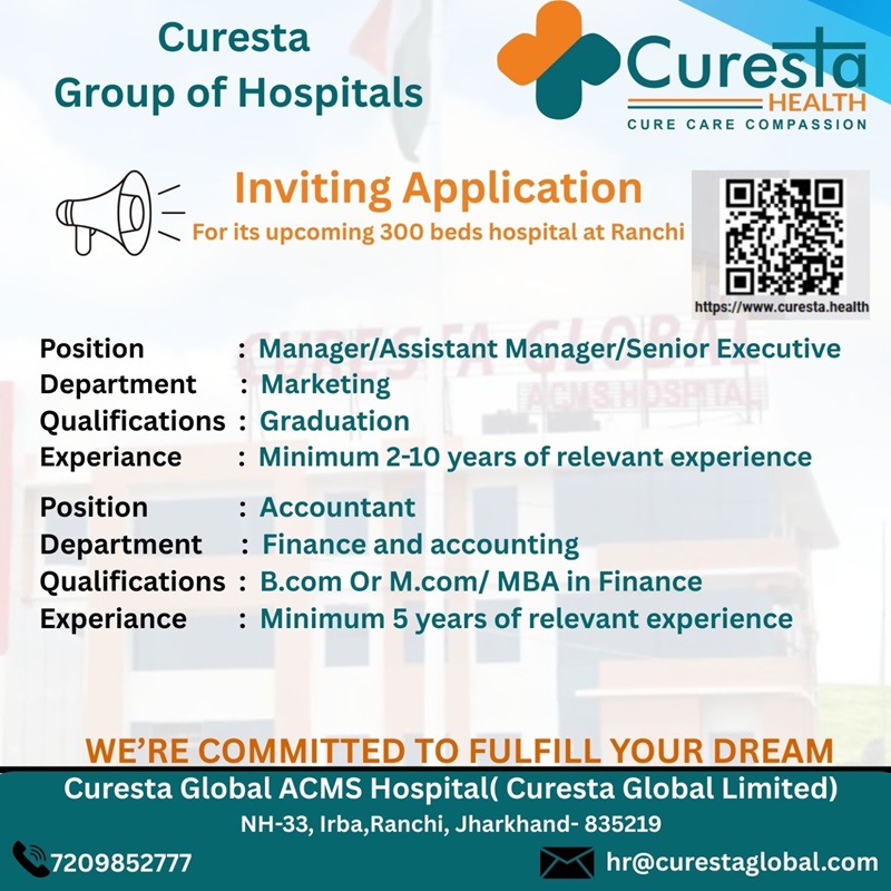 Marketing & Accounting Hiring Curesta